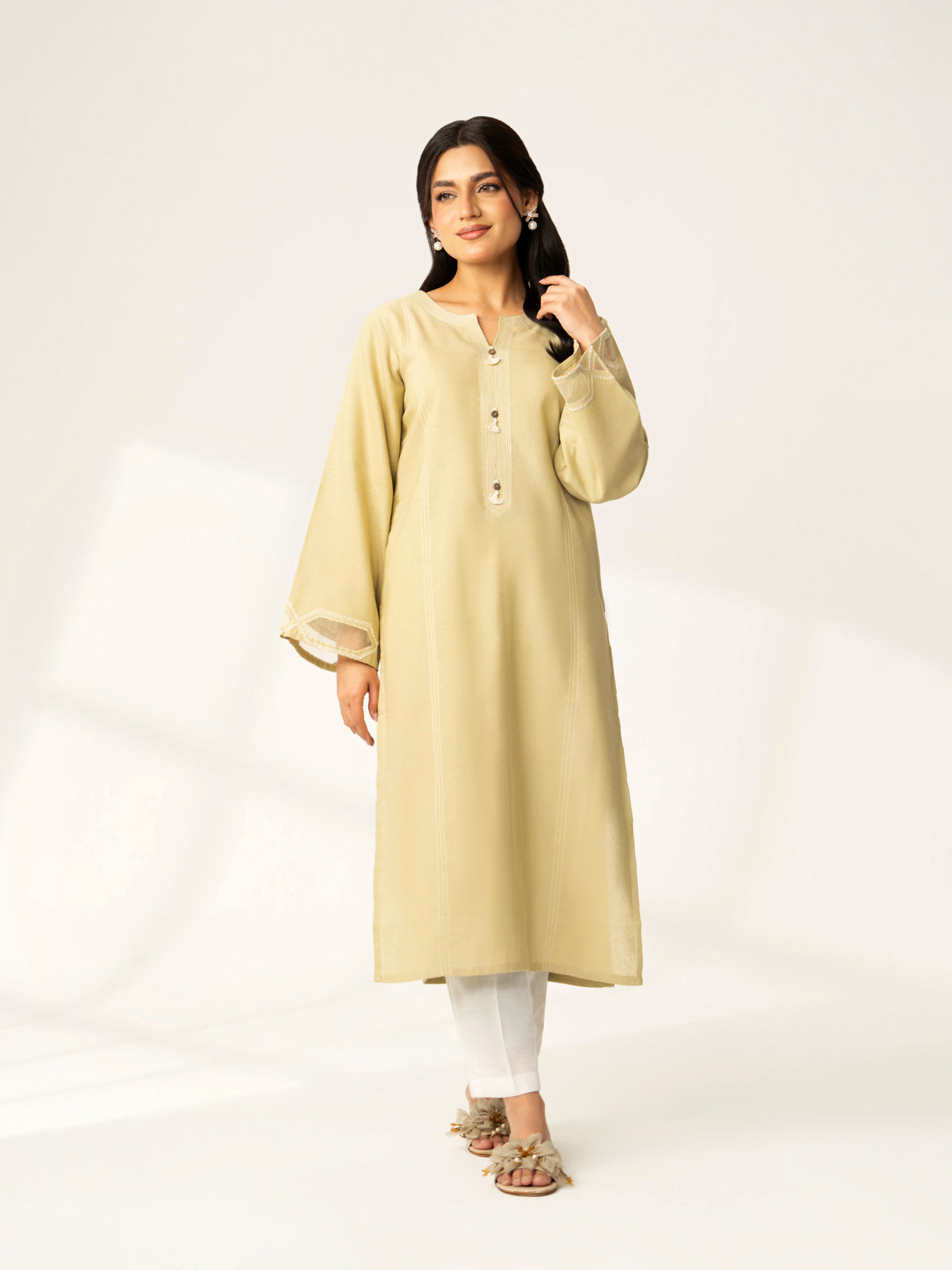 1 Piece Cotton Karandi Solid Shirt (HB1259)