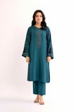 2 Piece Teal Embroidered Suit (AS0477)