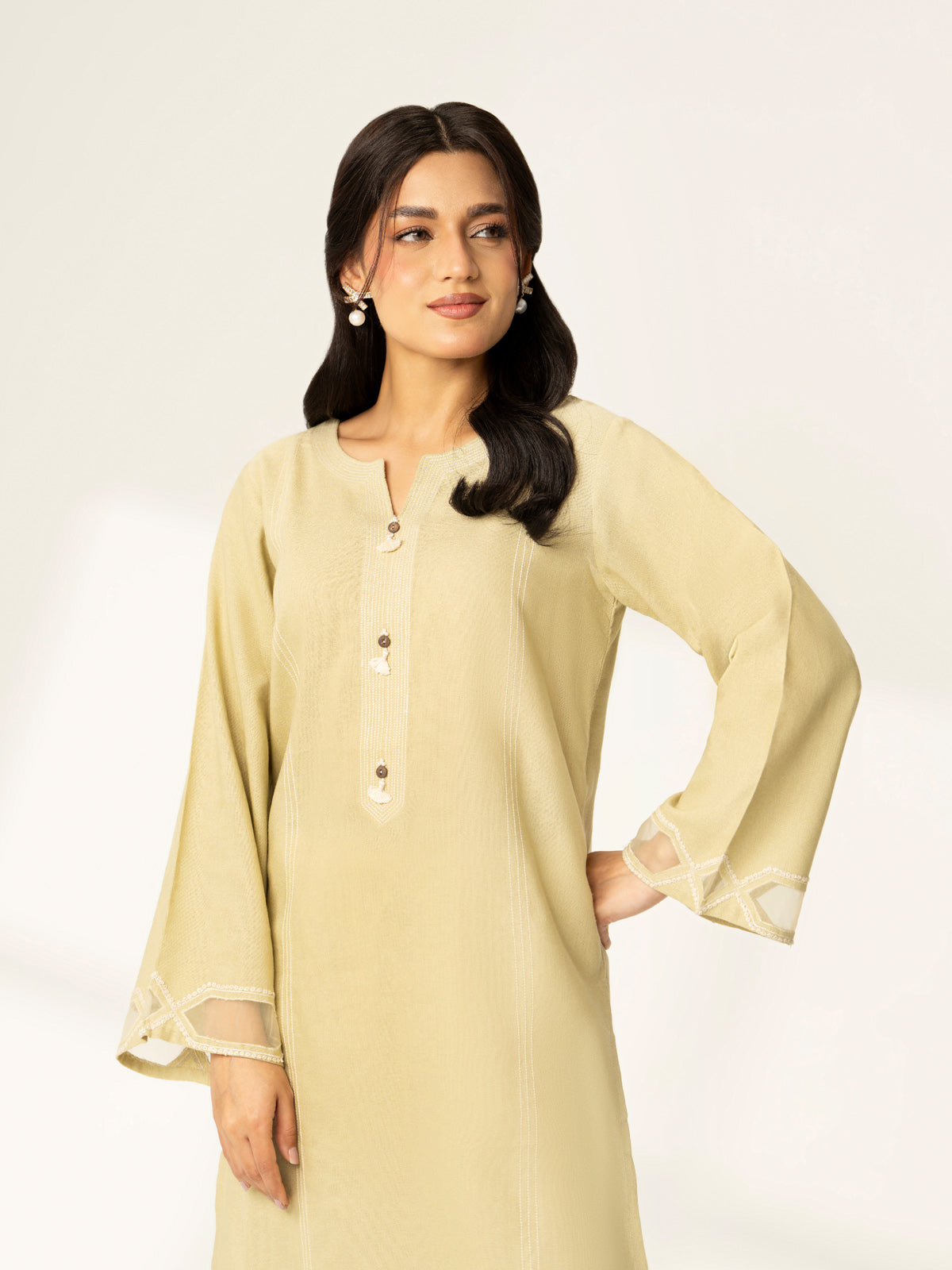 1 Piece Cotton Karandi Solid Shirt (HB1259)