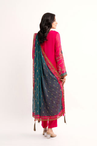 3 Piece Pink Embroidered Suit (AP0050)