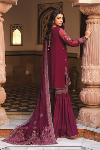 3 Piece Chiffon Embroidered Unstitched Suit (AU0010)