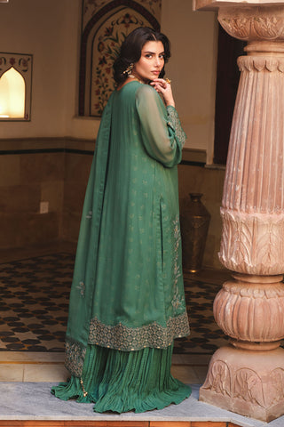 3 Piece Chiffon Embroidered Unstitched Suit (AU0003)