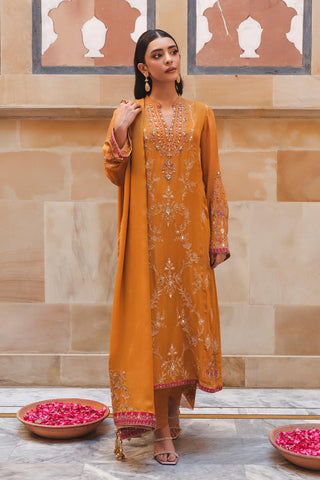 3 Piece Chiffon Embroidered Suit (AU0017)