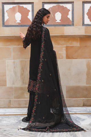 3 Piece Chiffon Embroidered Unstitched Suit (AU0011)