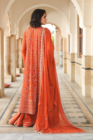 3 Piece Chiffon Embroidered Unstitched Suit (AU0013)