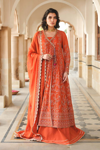 3 Piece Chiffon Embroidered Unstitched Suit (AU0013)