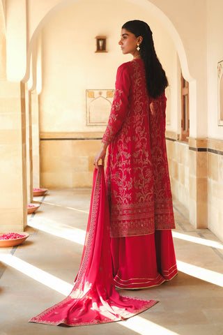 3 Piece Chiffon Embroidered Unstitched Suit (AU0015)