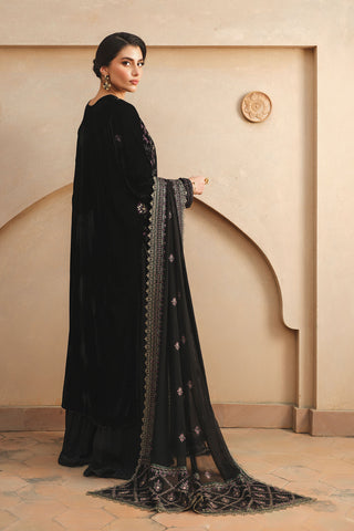 3 Piece Velvet Embroidered Unstitched Suit (AU0001)