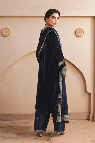 3 Piece Velvet Embroidered Unstitched Suit (AU0006)