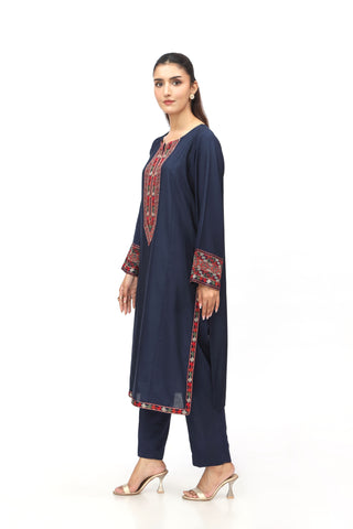 2 Piece Lawn Karandi Embroidered Suit  (HB1192)