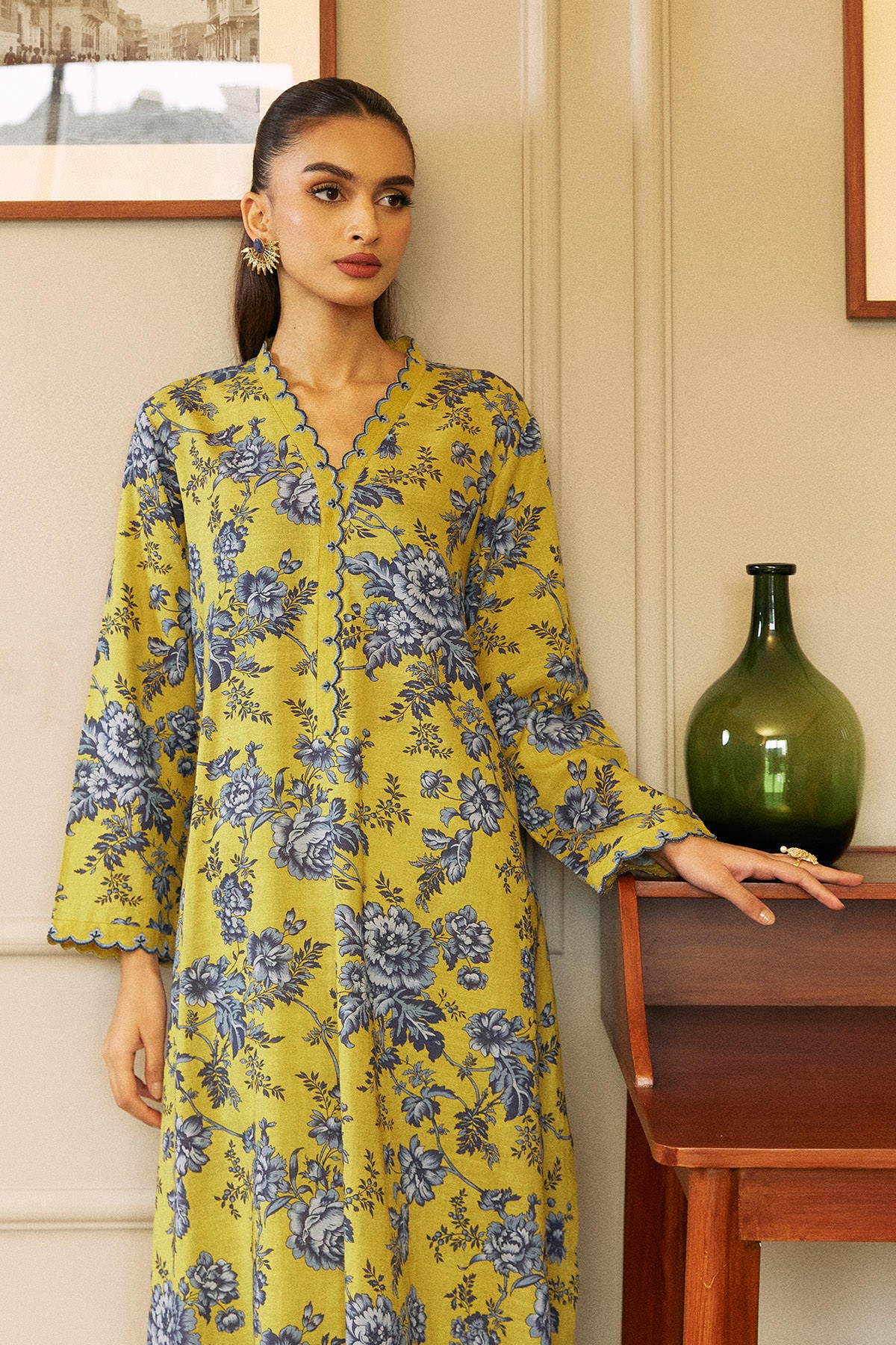 3 Piece Printed Khadar Suit  (PD1326)