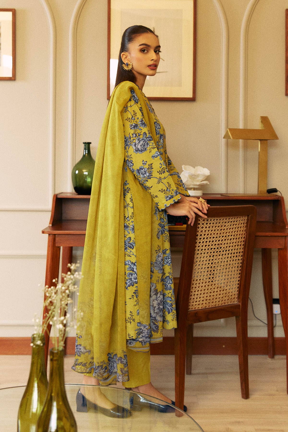 3 Piece Printed Khadar Suit  (PD1326)