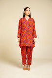 2 Piece Printed Slub Khaddar Printed Suit (PD1296)