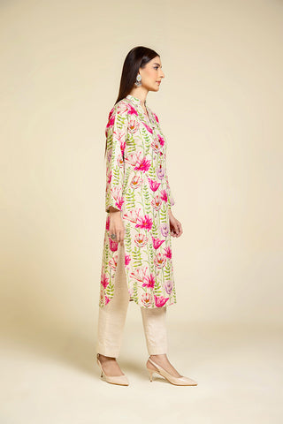 2 Piece Printed Slub Khaddar Printed & Tasselling Suit  (PD1301)