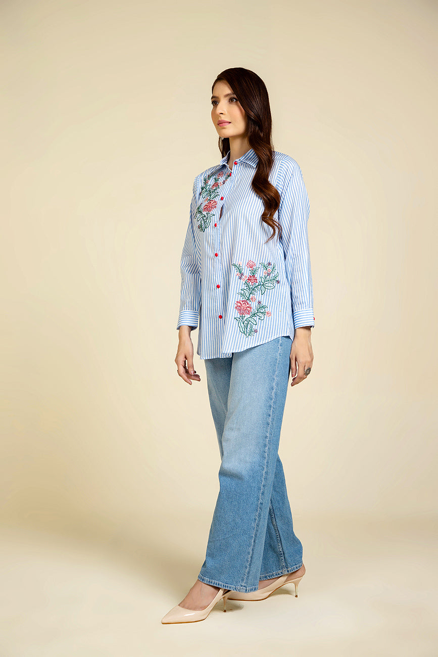 1 Piece Printed Lawn Embroidered Shirt (BZ0069)