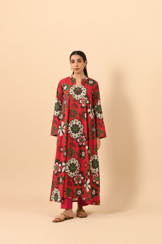 2 Piece Unstitched Printed Lawn Suit (DU0436)