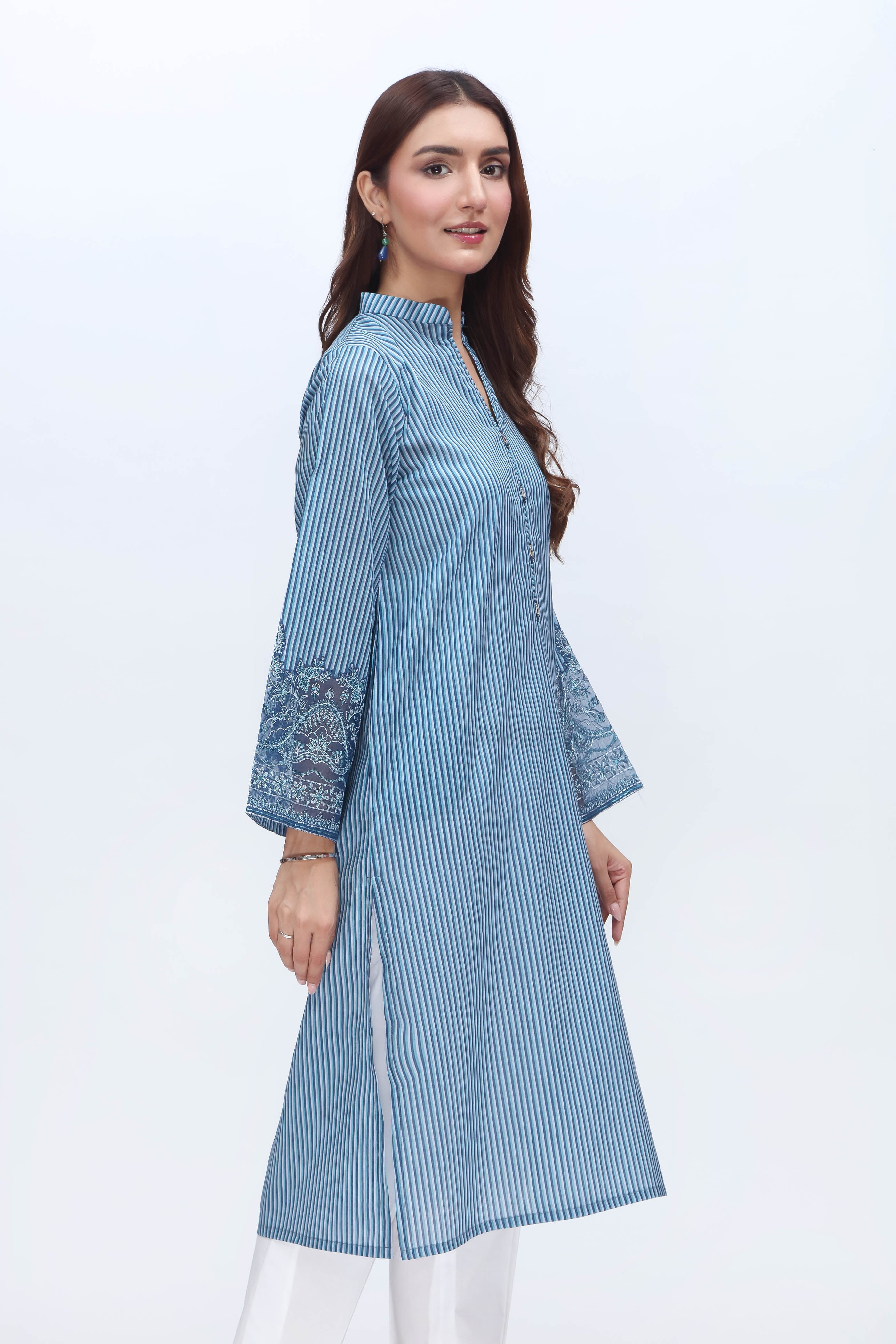 1 Piece Printed Lawn Solid Shirt (HB1167)