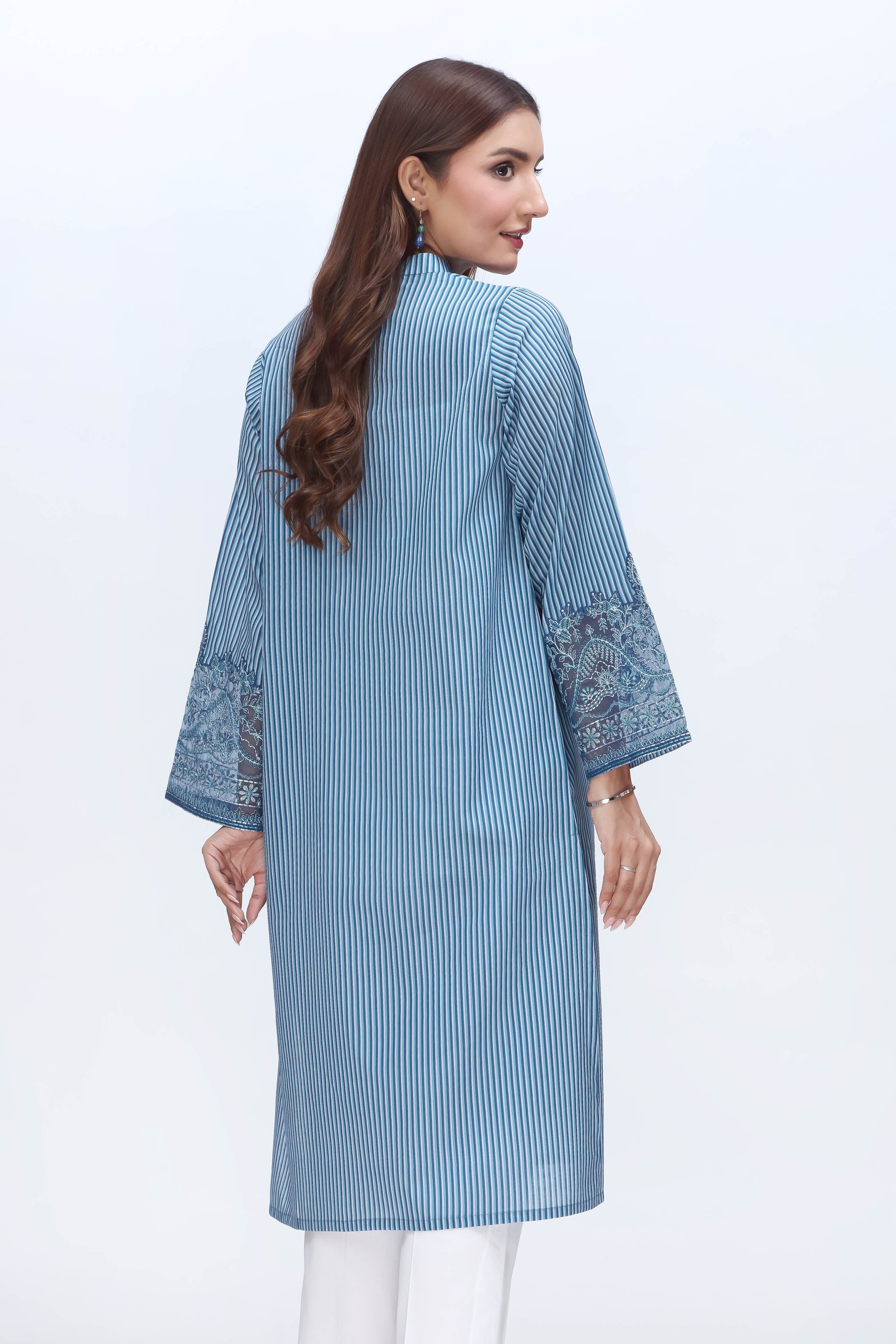 1 Piece Printed Lawn Solid Shirt (HB1167)