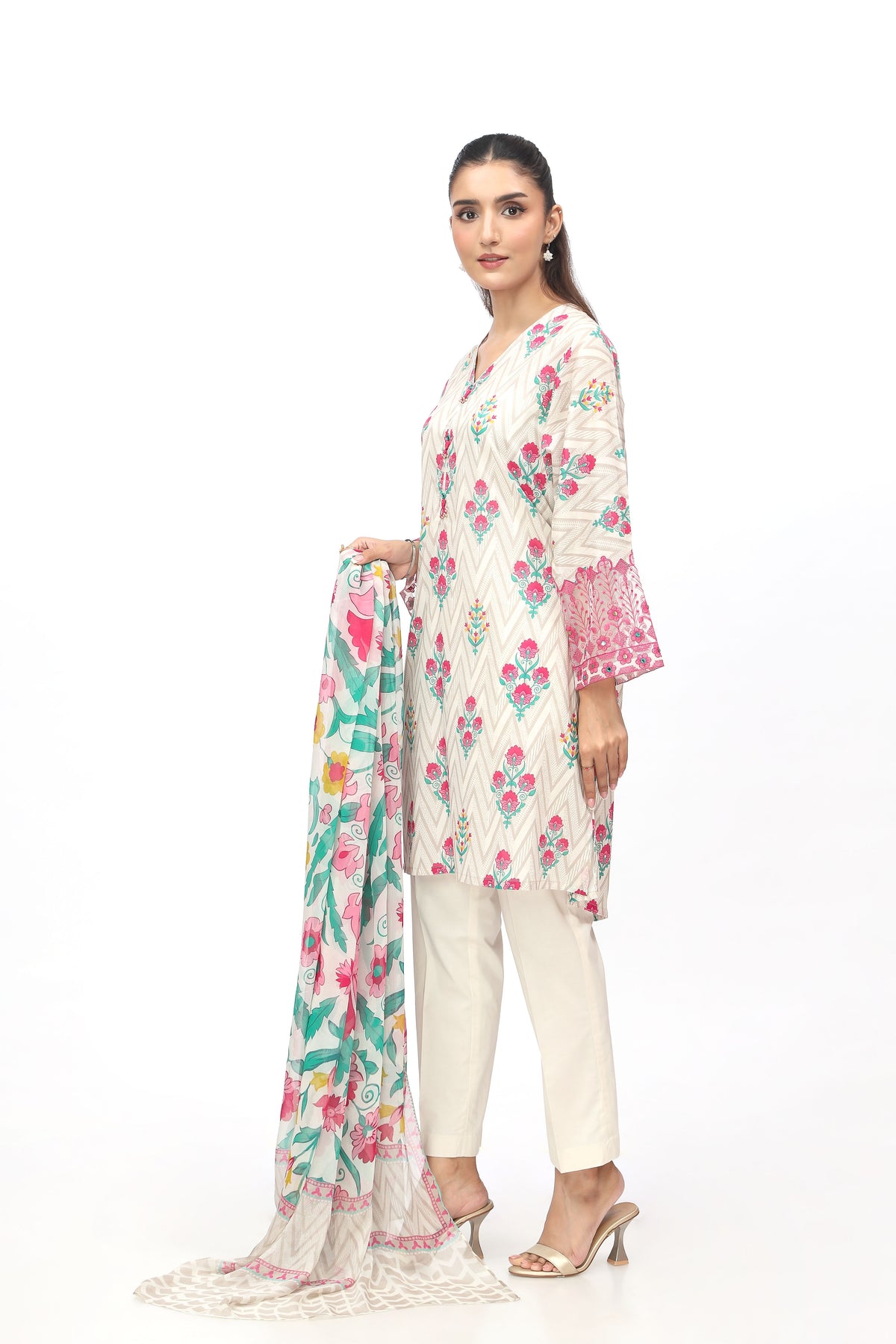 3 Piece Printed Lawn Printed Suit (PD1294)