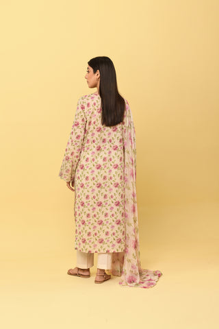 3 Piece Unstitched Printed Lawn Suit (UC0018)