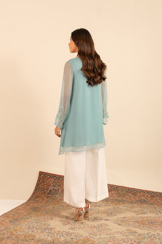 1 Piece Chiffon Embroidered Shirt (FS0018)