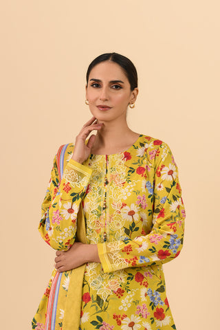 3 Piece Printed Lawn Embroidered Suit (UC0024)