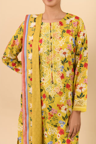 3 Piece Printed Lawn Embroidered Suit (UC0024)