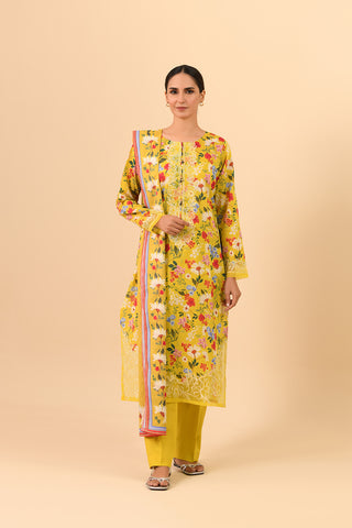 3 Piece Printed Lawn Embroidered Suit (UC0024)