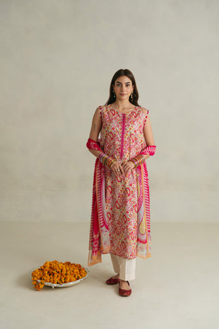 3 Piece Unstitched Printed Lawn Suit (UC0019)