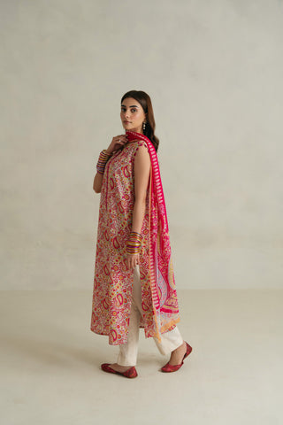 3 Piece Unstitched Printed Lawn Suit (UC0019)