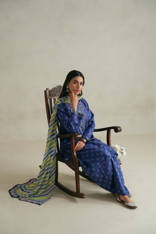 3 Piece Unstitched Printed Lawn Embroidered  Suit (UC0028)