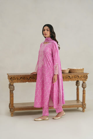 3 Piece Unstitched Printed Lawn Embroidered  Suit (UC0029)