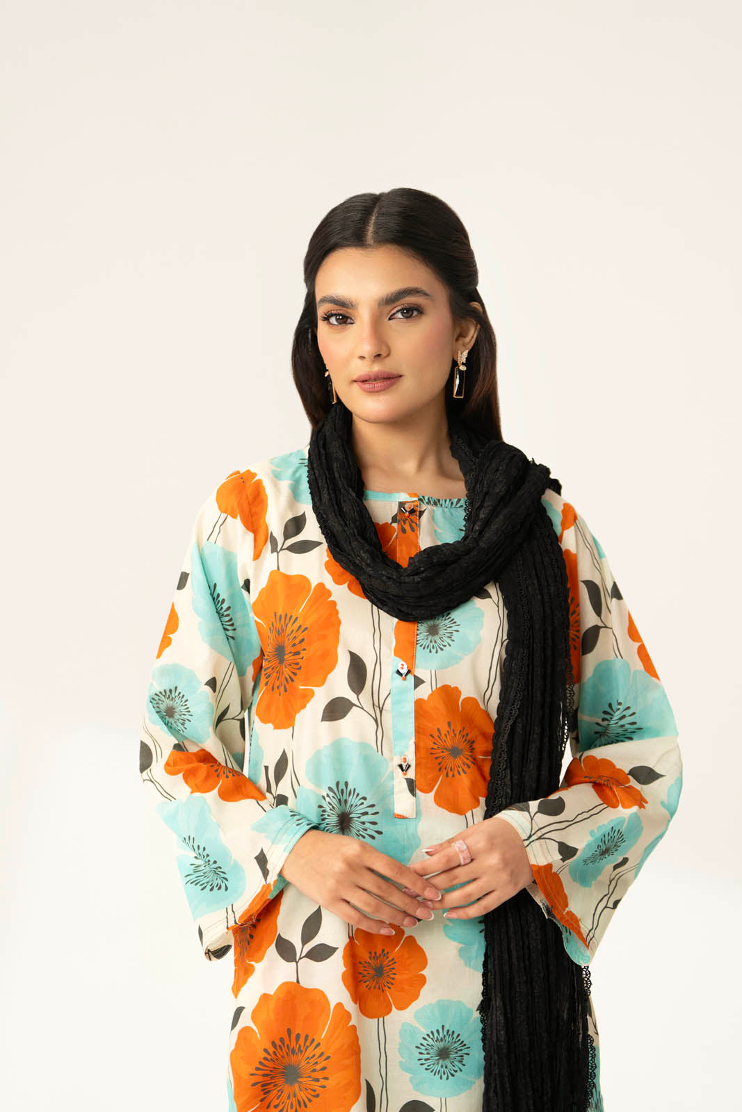 1 Piece Printed Chiffon Solid Dupatta (BS0052)