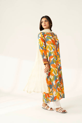 1 Piece Printed Chiffon Solid Dupatta (BS0057)