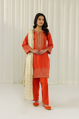 2 Piece Lawn Embroidered Suit (CS0009)