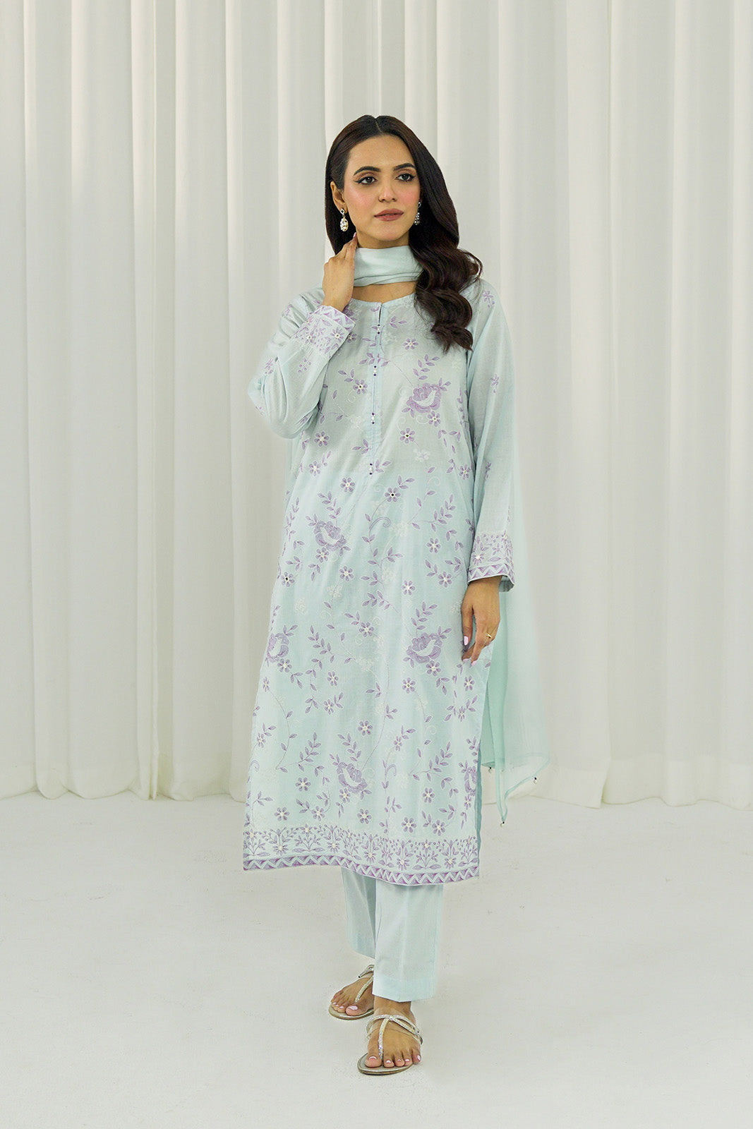 3 Piece Lawn Embroidered Suit (CS0020)