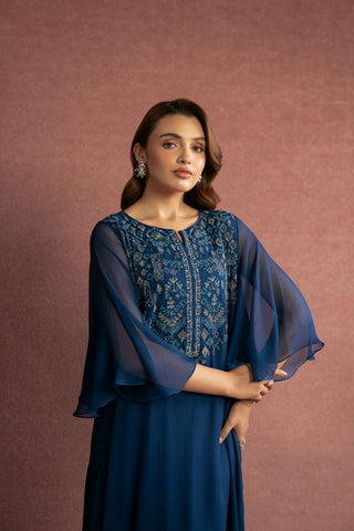 1 Piece Chiffon Embroidered Tunic (FS0012)