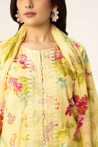 3 Piece Printed Lawn Embroidered Suit (PD1350)