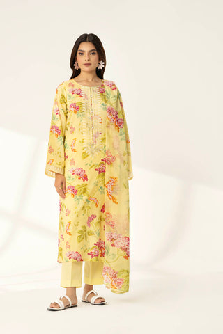 3 Piece Printed Lawn Embroidered Suit (PD1350)